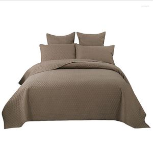 Set di biancheria da letto Copriletto trapuntato in cotone e poliestere Set di biancheria 3 pezzi Trapunta estiva King 230x250 cm Copriletto Copriletto Lenzuolo stile europeo