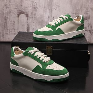 2023 market Luxury Men Fashion Designer Casual shoes color stitching Original Tennis Sneakers Platform non-slip Loafers