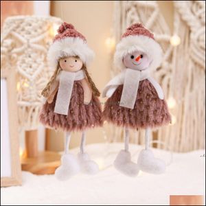 Decorações de Natal Papai Noel Snow Angel Doll Tree Pingente Decoração de casa Presente Paf11324 Drop Deliver