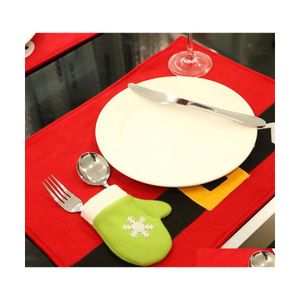 Juldekorationer Western Table Decoration Mat Decor Knife and Fork Hushållsartiklar WQ100 Drop Delivery Home Garden Festive P DHR10