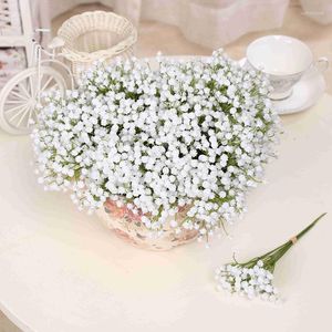 Decorative Flowers 1/3 Bunch Artificial Flower White Gypsophila Garland Wedding Decoration Brithday Christmas Party Plastic Baby Breath Home