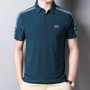 Herren Polos Sommer Herren Ice Silk Kurzarm T-Shirt Mode Vielseitiges Casual POLO Shirt Daily Business Office Shirt 230130