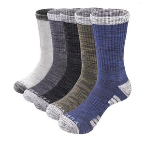 Sports Socks Yuedge Mens Comfort Cushion Moisture Wick Casual Golf Gym Walking Athletic för storlek 36-47 EU