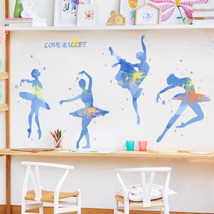 Vägg klistermärken dansar balett flickor tonåring sovrum vardagsrum dekor konst väggmålning flicka estetisk diy gåva