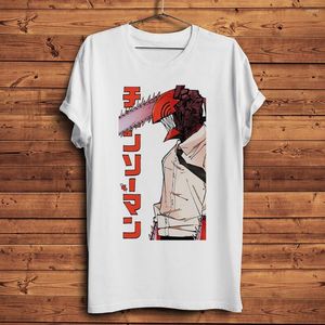 Männer T Shirts Kettensäge Mann Denji Power Lustige Anime T-shirt Männer Frauen Casual Weiß Kurzes Hemd Unisex Otaku Homme Femme streetwear T-shirt