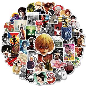 50PCS Titan Stickersへの攻撃アニメATINS FOR KIDS ADARDSラップトップ水ボトル用防水ビニールステッカースケートボードカーDIYデカールT01040482