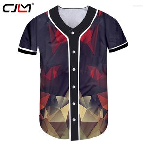 Мужские рубашки T CJLM Осенний мужчина тренд большой размер Leisure 5xl 6xl 3D Printed Diamond Ship Fit Shirt Men's Summer Colors Baseballe