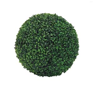장식 꽃 1pc 큰 녹색 인공 식물 공 Topiary 나무 회양목 결혼식 파티 홈 야외 장식 식물 플라스틱 잔디