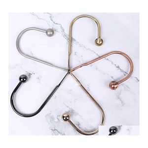 Other Home Decor 2Pcs Curtain D Alloy Crystal Ball Wall Hooks Holdback Buckle Window Office Decoration Accessories Drop Delivery Gard Otlda