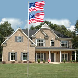 25ft US America Banner Flagpole kit solene de decoração ao ar livre pólo de halyard secional bpnjezfcbu