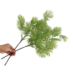 1 stücke Blume Pflanze Langen Stiel Kunststoff Palm Blatt Fisch Kraut Home Office Tischdekoration Garten Dekor