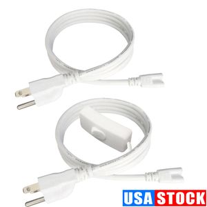 Conector de interruptor do fio de tubo T5 T5 T5 T5 T5 com o cabo de alimenta￧￣o OFF Extension Pigtail para porta de luz da luz 1 p￩s 2 p￩s 3,3 p￩s 4 p￩s 5 p￩s 6 p￩s 100pcs /lote Crestech168