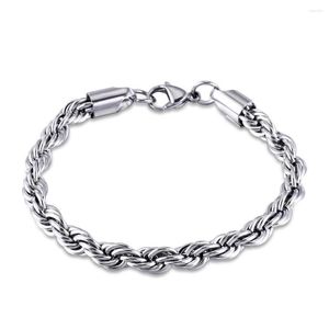 Charm Bracelets 2023 Fashion Jewelry Stainless Steel Braided Chain Bracelet Retro Cuff Titanium Couple For Men And Women