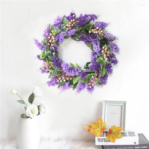 Dekorativa blommor Artificial Garland Festival Party Wedding Holiday Hem Bar El Office Farmhouse Yard Hanging Decoration Wreat