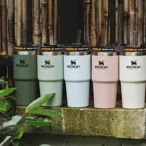 Men designer cup with straw water bottles cups vacuum insulated kawaii simple stainless steel thermal pink green resuable insulate tumblers