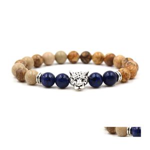 Charm Armband Lapis Lazi Natural Stone Armband smyckespresent till kvinnor herr bdehome drop leverans dhfoe