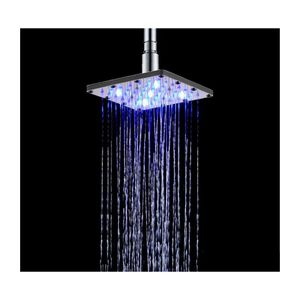 Bathroom chuveiro cabeças de cabeça abds quadrados de 6 polegadas LED colorf autodiscoloração superior spray l0409 entrega de gaze home garden chuveiros a dh624