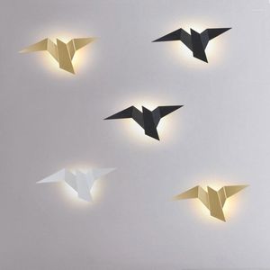 Wandleuchte Eisen Vogel Moderne LED-Leuchten für Wohnkultur Schlafzimmer Nachttisch Wohnzimmer Innenleuchte Badezimmerspiegel Licht