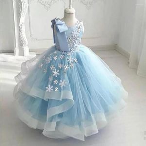 Girl Dresses Wedding Party Flower Dress Little Child Pageant Snow Stars Primera Communion Beautiful