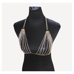 Belly Chains Body Chain Drop Rhinestone och BH Set Set Set Gift Sexy Heart Crystal Plated Troses for Women Jewelry 30 E3 Leverans DH5JP