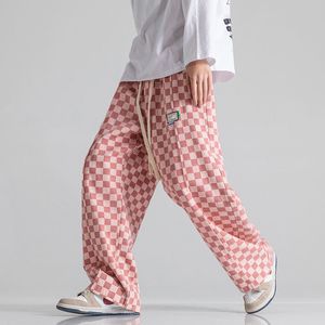 Calças masculinas MRGB Japonês Design Homens Litrinhos Listrados