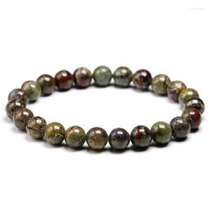 Strand Natural Stones oryginalna bransoletka z Krwawego Stone Mężczyzn Meditation Mala Duchowość Biżuteria Czakra Korzenie Czakry Uzdrawiające Bransoletki