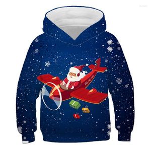 Męskie bluzy z kapturem 3D Wesołych Świąt Sweter dla dzieci nastolatków i studenci Święty Mikołaj Claus Picture Bluier