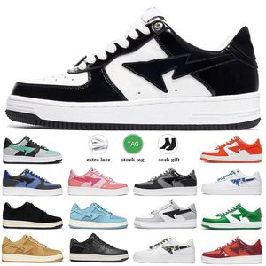 Bapestas sk8 sta mens löparskor jjjjound pastell rosa patent läder camo combo grön svart vit mocka tokyo mocka män kvinnor tränare sport sneakers