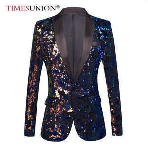 Męskie garnitury Blazers Luksusowy szal Lapel Blazer Designs plus cekinowe cekinowe kurtka do mokree DJ Club Stage Ubranie nocne klub Blazer Wedding Party Dress 230130