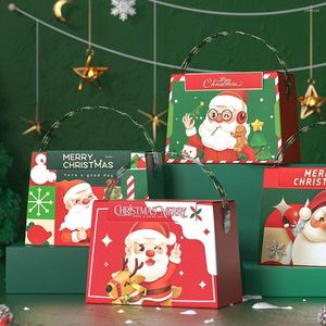 Hediye sargısı 4pcs çikolatalar parti giydirme mutlu yıl el tipi karton şeker kutusu Noel ambalaj