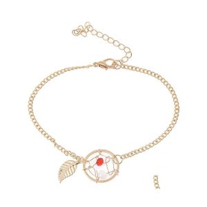 Braccialetti con ciondoli Bracciale Dream Catcher Moda Donna Foglia regolabile Europeo e americano all'ingrosso 3669 Q2 Drop Delivery Jewelry Dhs7J