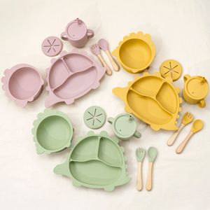 カップ料理の調理器具lyデザインの離乳給餌子供の食器kawaii shape baby suckerフードプレートボウル