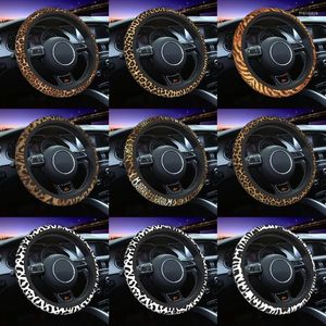 Steering Wheel Covers Cheetah Leopard Skin Print Universal 14.5-15 Inch Protector Fit For SUV Car Accessories