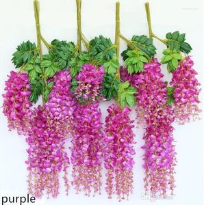 Decorative Flowers Artificial Ivy Wisteria Silk Flower Vine Garland For Wedding Centerpieces Decorations Bouquet Home Decor Wholesale