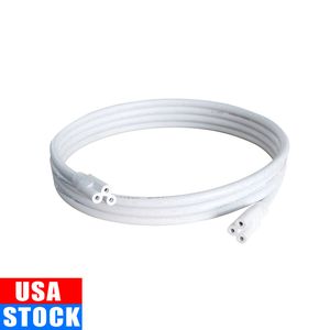 Interruttore del cavo di prolunga del cavo del connettore T5 T8 per cavo di alimentazione del tubo LED integrato con spina americana 1FT 2FT 3.3FT 4FT 5FT 6 FT 6.6FT 100 Pz / lotto Crestech168