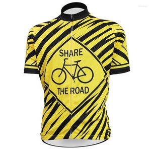 Rennjacken Share The Road Radtrikot Kurzarm MTB Fahrradbekleidung Atmungsaktive Fahrradbekleidung Kleidung Outdoor-Sportarten Schnell trocknend