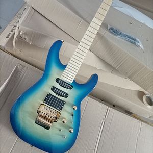 6 струнных синей электрогитары с пикапами EMG Floyd Rose Maple Maple настраиваемая