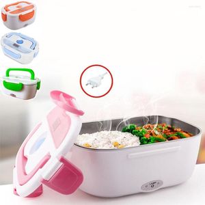 Dinnerware Sets Electric Heating Lunch Box Heater Portable Plug LunchBox Warm Bento Home Office School Stainless Steel Removable