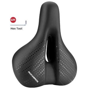 S Rockbros Comfort Wide Bike Seat Bicycle Parts Cycling Accessories Sillin Bicicleta Selle Velo Road Mtb Saddle 0131