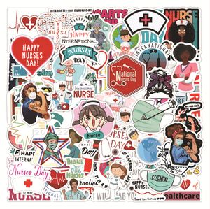 50 PCS Nurse Stickers Cartoon Medical Graffiti Stickers f￶r DIY Bagage Laptop Skateboard Motorcykelcykelklisterm￤rken W1349