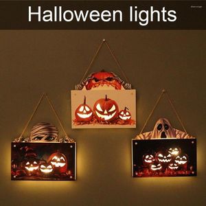 Luci notturne LED Halloween Light House Sign Ambient Pumpkin Lantern Festival Wall Crafts Ciondolo decorativo