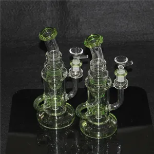 Big Glass Bongs Hookahs Beaker Bong 9mm 7mm tjocklek Vägg Supertunga vattenrör med 14,4 mm manliga fogskål