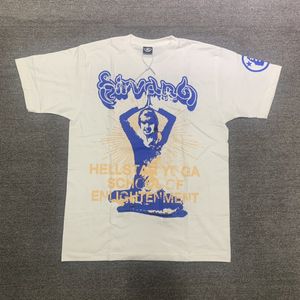 Hellstar Studios는 Heaven Trendy Hip-Hop Short Sleeves T Shirts Unisex Cotton Tops Man Vintage 티셔츠 여름 느슨한 티 여성