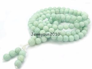 Strand Natural Amazonite 10mm ädelstenar Stone Buddhist 108 pärlor bön mala lång halsband multifunktionsarmband 5strands/pack