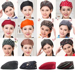 Berets Chef Hats Cafe Bar Waiter Beret Restaurant El Workwear Kitchen Cook Baking Cap Men Women Breathable Mesh Forward CapBerets