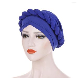 Halsdukar flätka lock bomull silkeslen bön hatt lätt bonnet pannband innert omslag kvinnor muslim islamisk hijab turban yoga hårband