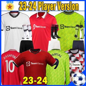 4XL 5XL 22/23 SANCHO Camisetas de Fútbol Versión Jugador Aficionado MAN BRUNO FERNANDES LINGARD POGBA RASHFORD 2022 2023 MAGUIRE JAMES