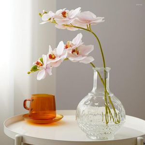 Dekorativa blommor konstgjorda blomma vackra phalaenopsis icke-blekande DIY färskt skötande förskönande orkidé heminredning för levande
