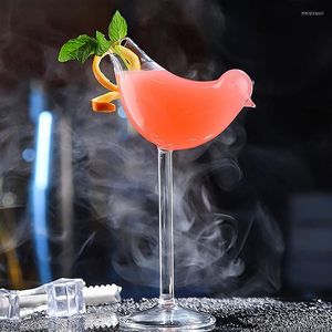 Wine Glasses 150Ml Creative Bird Shape Cocktail Goblet Glass Personality Molecular Smoked Party Bar Drinking Cup Juice