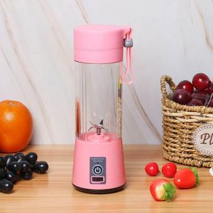 Juicers 380ml 6/4 Blades Portable Electric Fruit Juicer Home USB Rechargeable Smoothie Maker Blenders Machine Sports Bottle Juicing Cup